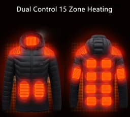 15 Areas Heated Jacket USB Men's Women's Winter Outdoor Electric Heating Jackets Warm Sports Thermal Coat Clothing Heatable Vest