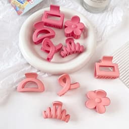 10Pcs Mutlicolor Small Hair Claw Clips Cute Flower Non Slip Jaw Clips 5 Style Banana Clips Hair Accessories for Women Girls