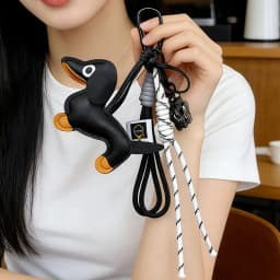 1PC Dachshund Keychain Bag Charm Mini Star PU Leather Creative Gift for Women Purse Car Hanging Chatm Accessories