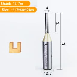 Arden 2 Flutes TCT Straight End Mill Woodworking CNC Tool Carbide Cutter 1/2 Shank Router Bit For Wood MDF Plywood Chipboard
