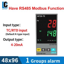 LCTC PID Temperature Controller SSR+Relay 4-20mA Output PID Regulator TC/RTD Input Digital Instrument 48*48 48*96 72* 72mm