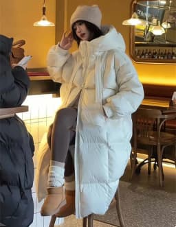 Пуховики 2026 Winter Long Jacket Women Puffer Casual Streetwear Oversized Loose Hooded Coats Thick Cotton Parkas Down Overcoat
