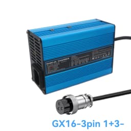 16.8V 10A Charger Smart Aluminum Shell Is Suitable For Lithium Ion Battery 4S 14.8V Blue
