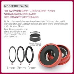 KACTUS Bike Bottom Bracket Ceramic Bearing BB386 Central Movement Fit for Shimano SRAM GXP Cranksets 24mm Crank Bike Parts