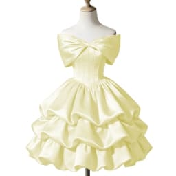 Butterfly Tie Solid Color One Shoulder Birthday Party Host Daily Cute Sweet Cake Fluffy Skirt Dress Formal Dress Customized