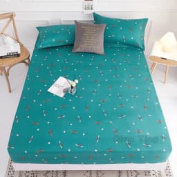 1 piece of bed sheet for bedroom 100%Polyeste Elastic Band Around bedding Fitted Sheet Only (excluding pillowcases)