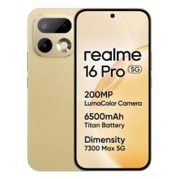 realme 16Pro 5G Smartphone Fast Charge 45W Battery 6500mAh, Camera 200MP OIS, IP69 AMOLED Display 144Hz 6.78"