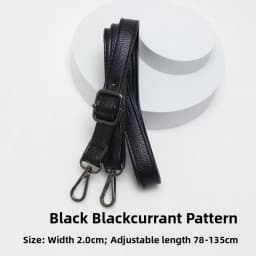 New Yu Black Leather Bag Strap Single Shoulder Crossbody Bag Long Strap School Bag Backpack Accessories Women's Bag Belt