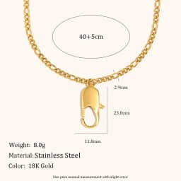 La. Muses Chain Styles Large O-Shaped Spring Buckles DIY Necklaces Stainless Steel Women's Fashion Waterproof Jewelry Gifts