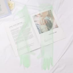Long Sheer Tulle Gloves Ultra Thin Stretchy Full Finger Mittens Mesh Elbow Wedding Bride Gloves Sheer Sunscreen Vintage Glove