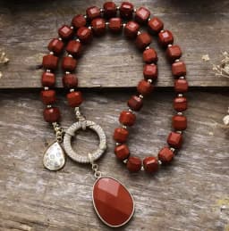Luxury Natural Quartz Heart Zircon Spring Lock Pendant Necklaces Crystal Healing Lariat Necklace Jewelry Dropshipping