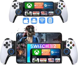 DinoFire Wireless Controller for IOS/Android/Switch1/2/OLED/iPad Mini With Hall Joystick, LED Mobile Gaming Controller