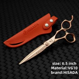 HISADA Hairdressing Scissors Black Suit 6.0 6.5 7.0 Advanced Black Coating Scissors, VG10 Steel Professional Hairdressing Scisso