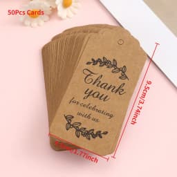 50Pcs Kraft Paper Card with 50Pcs Self-Adhesive Bags Blank Cardboard Holder Tags For Long Drop Earring Jewelry Display Packaging