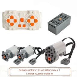 MOC Blue-tooth APP Remote Control Set - Rechargeable Battery Box Motor Set Speed Controller for PF Building Block Modifications