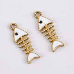10pcs Trend White Enamel Ocean Coral Conch Fish Bones Fishtail Heart Charms Alloy Pendants DIY Necklace Keychain Jewelry Making