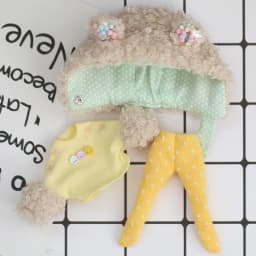 New Cute Bear Doll Clothes Hat+Coat+Pants Macaron Color Dolls Clothing For Ob11,Obitsu 11,Molly, Gsc, Ymy Dolls 1/12 Bjd Dolls
