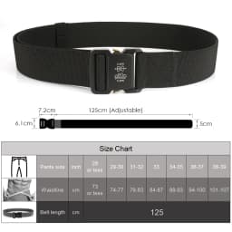KOLBER 5cm Elastic Belt Men Aluminum Alloy Quick Release Buckle Tactical Outdoor Casual Belt 2 inch Hiking Stretch Girdle Male
