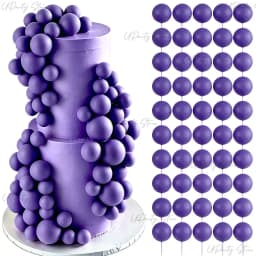 50/100pcs Cake Ball Picks Topper Wholesale 4 Sizes Foam Balls Cake Toppers for Birthday Christmas Wedding Cake Decoration Favor