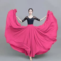 720 Deee Oversized Skirt Ultra Wide Hem awl f-length Skirts for Square Dance And Ethnic Dance High Waist Slimming