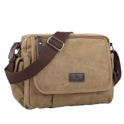 Vintage Canvas Multi-functional Casual Messenger Bag Men's Leisure Shoulder Crossbody Satchel Small for Male