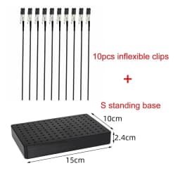 Model Spray Painting Stand Base with 10pcs Metal Flexible Clips Gundam Model Alligator Clip Stick for Gunpla Model Making Kit