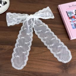 Super fairy lace headband women's versatile long bow tie hair rope forest style sweet tied hair ribbon long scarf waist belt