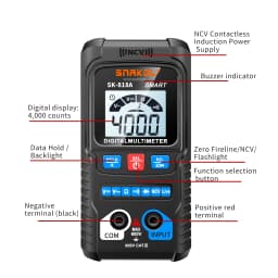 Profesional Digital Multimeter AC DC NCV Smart Multimeters Multimetro Ohm Voltage Meter Auto Range 600V Electrician Tester