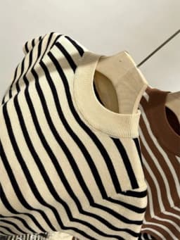 2026 Turtleneck Pullover Striped Sweater Slim Fit Top Shirt Women's Early Spring and Autumn Short Sleeve Bottoming Jumper
