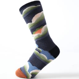 Combed cotton new lighthouse retro Japanese tide socks men and women embroidered mid-tube socks