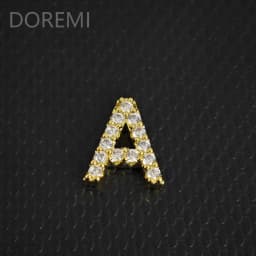 DOREMI Colorful Birthstone CZ 9mm Initial Letter Bracelet Bangle Custom Private Wedding Gift Letters Bangle Gift Jewelry Bangle