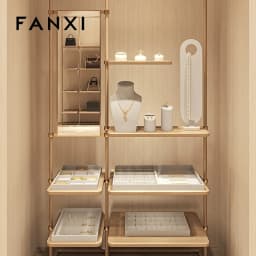 Oirlv Linen Multi-function Flat Jewelry Tray Stackable Jewelry Drawer Organizer Bracelet/Watch/Earrings Showcase Jewelry Holder