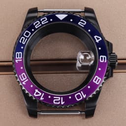 PVD Black NH35 40mm Men's Watch Case Sapphire For SUB Seiko NH35 NH36 NH38 NH34 Miyota 8215 ETA 2824 Movement Yacht-Master 20ATM