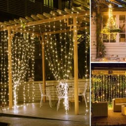 LED Garland Curtain Lights 8 Modes USB Remote Control 3m Fairy Lights String for Christmas Decor Home Wedding Holiday Party Lamp