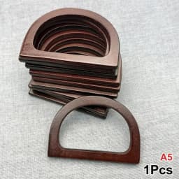 1Pcs Wood Half Circle D-shaped Bag Handle Crochet Knit Bag Handles Replacement DIY Handbags Purse Luggage Handcrafted Handle