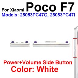 For Xiaomi Poco x7 Poco x7 f7 Pro On Off Power Volume Side Button Volume Power On Off Key Side Button Flex Cable Repair Parts
