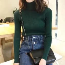 2026 Casual Slim Knitted Pullover Autumn Winter Thick Turtleneck Sweater Base Sweater Korean Style Simple Base Layer Warm Tops