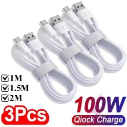 6A 100W Type C Fast Charging Cable Phone Charger USB C Data Cord For Huawei Mate 40 50 Honor Xiaomi Samsung Quick Charge Cable
