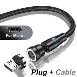 AUFU 5A Magnetic Fast Charging Cable 540 Rotate Magnetic Micro USB Type C Cable For iPhone 14 Samsung Xiaomi Mobile Phone Cable