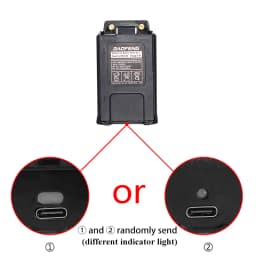 Baofeng UV 5R Battery Type-C Charger Thicker 3800mAh BL-5 For Walkie Talkie Radio UV-5RC UV-5RE BF-F8 BF-F8HP GT-5R BF-F9 UV-5X3