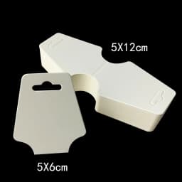 50pcs Foldable Blank Kraft Package Display Card for DIY Necklace Bracelet Earing Hairband Price Hang Tag Jewelry Making Supplies