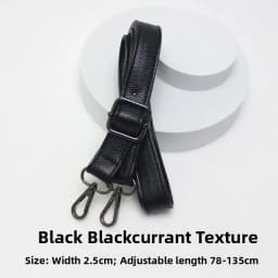 New Yu Black Leather Bag Strap Single Shoulder Crossbody Bag Long Strap School Bag Backpack Accessories Women's Bag Belt