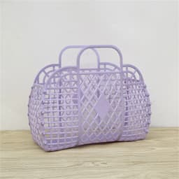 Detachable Shower Basket Plastic Bath Basket Bathroom Hollow Wash Storage Basket Shopping Basket Home Storage Organization