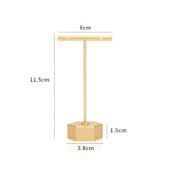 Modern Jewelry Earrings Display Stand Holder T Bar Rack Tower Metal Earring Bracket Organizer Ear Studs Hanging Storage Shelf