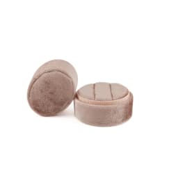 Flannel Jewelry Box Oval Ring Box Simple and Exquisite Velvet Jewelry Box Double Rings Box for Wedding Gift Wrap Packaging