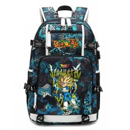 Dragon Ball Z Anime Print Student Backpack Large Capacity Casual Daypack for Kids Teen Boys Girls School Travel