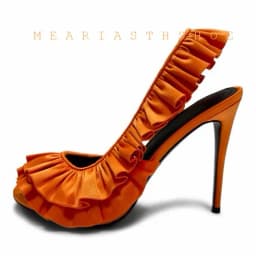 Pink silk Pleated Slingback Sandals Peep Toe Flounce Stiletto Women's Sandals Side Air Elegant Thin High Heels Runway Shoes Sexy
