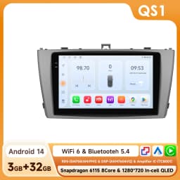 Hizpo 9" Wireless CarPlay Android Auto for Toyota Avensis T27 2008-2015 GPS Car Intelligent Systems Radio Smart Autoradio 6115