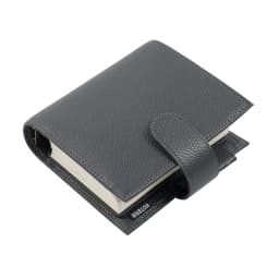 Moterm Luxe 2.0 Series Pocket Size Planner Pebbled Grain Leather A7 Notebook with 30MM Ring Mini Agenda Organizer Diary Notepad