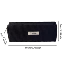 New Retro Corduroy Solid Color Pencil Case, Coin Purse, Artistic Minimalist Cosmetic Bag, High School Student Storage Bag